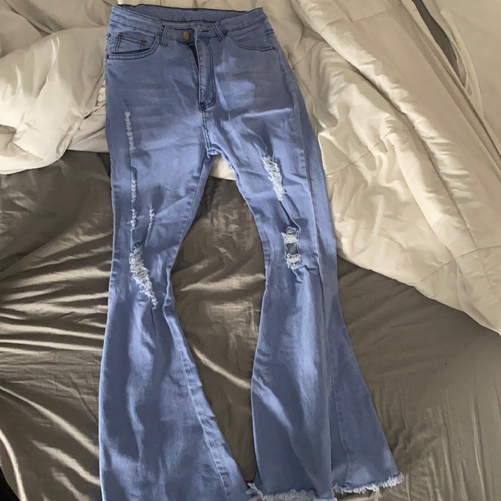 Holed bell bottoms